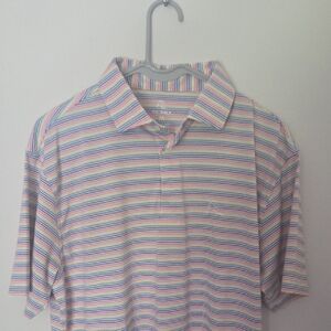 Rhoback Multicolor Striped Polo Shirt